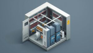 نمای سه بعدی و لایه ب لایه تابلو برق